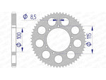 AFAM Aluminium bakdrev 93117 - 428 med precisionsskurna tänder och lättviktsdesign. Passar Beta RRT 50 Enduro och Motard X-Series 2004-2008.