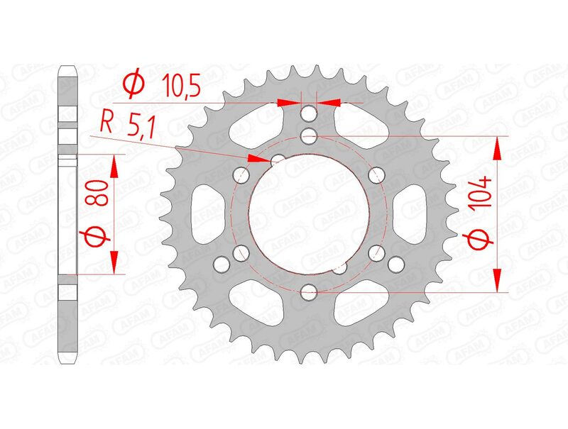 Afam Steel Standard Heckspropet 98300 - 520