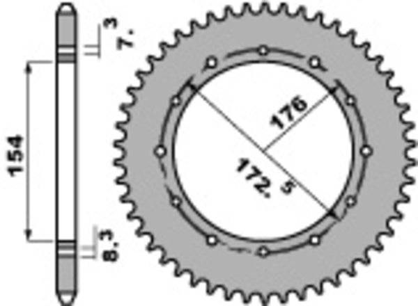 PBR Ultra -Light aluminium achterste spropet 2s - 520 2s 47 l