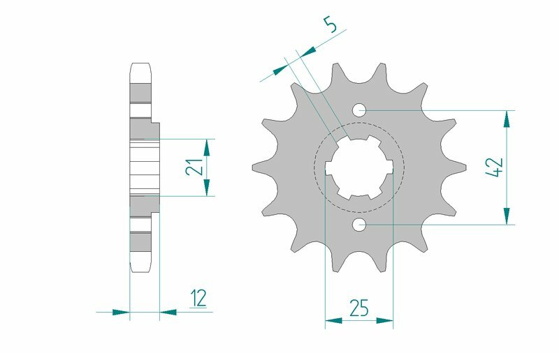 AFAM staal standaard voor sprock 21501 - 530