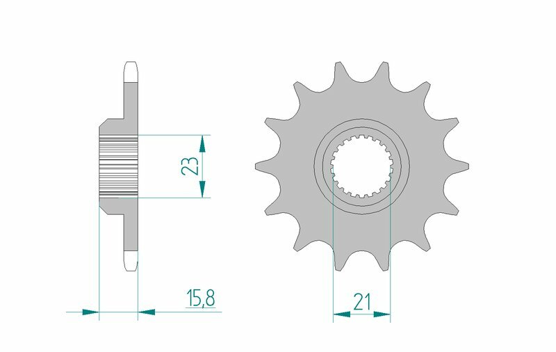 AFAM Steel Standard Front Sprock 21504 - 520