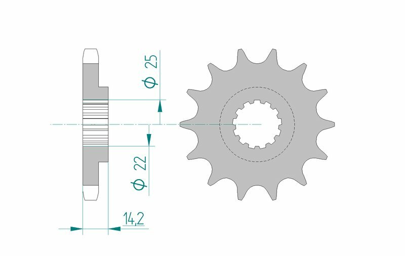 AFAM STALEN Standaard voorste sprock 22601 - 630