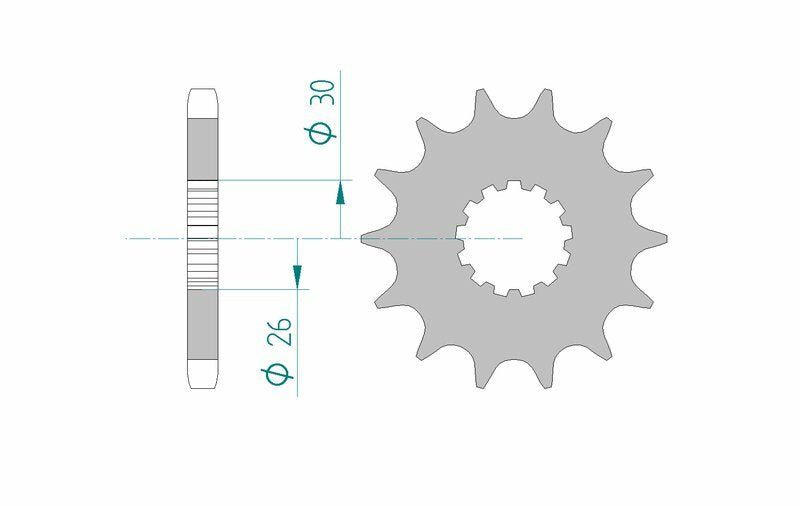 AFAM STALEN Standaard voorste sprock 52900 - 530