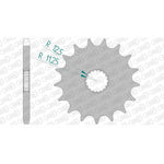 AFAM Steel Standard Front Sprocket 88900 - 525, framdrev i stål för motorcyklar. Passar Honda CRF 450 R och Triumph Bonneville 1200-modeller.