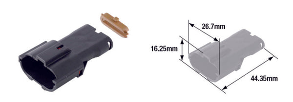 Tourmax Connecteur féminin imperméable 070 (Fry) -3-polig-ETP-117