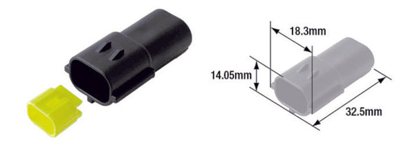 Tourmax wasserdichte männliche stecker 070 (fRA) -2-pole-etp-111