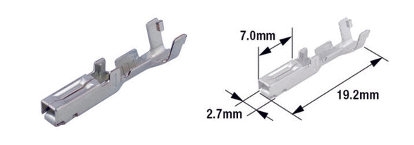 Tourmax weibliche terminal pin Typ 070 (Fry)-Brass-Etp-73