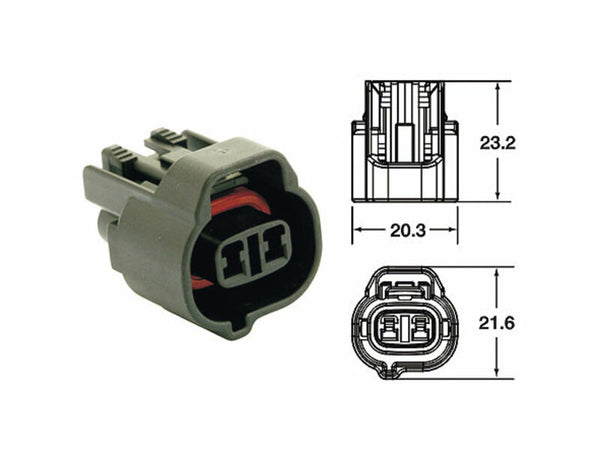 Bihr Hona Connector 090 SMTO-Serie OE Typ-2-Pluggs Set-Black-5-Pack-3202A0812