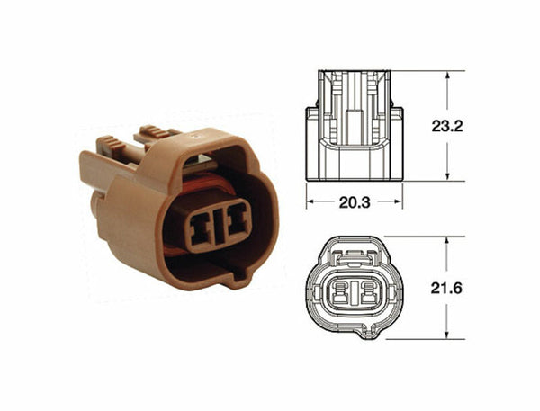 Bihr Hona Connector 090 SMTO-Serie OE Typ-2-Pluggs Set-Brown-5-Pack-3202A0820