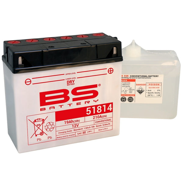 BS Batterie Konventionelle Batterie mit Säurepaket - 51814 (12C16A-3B) 