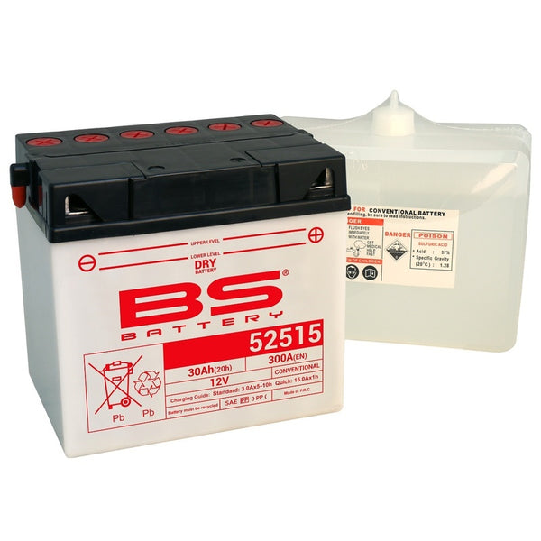 BS Batterie Konventionelle Batterie mit Säurepaket - 52515 (B60N30L-A) 