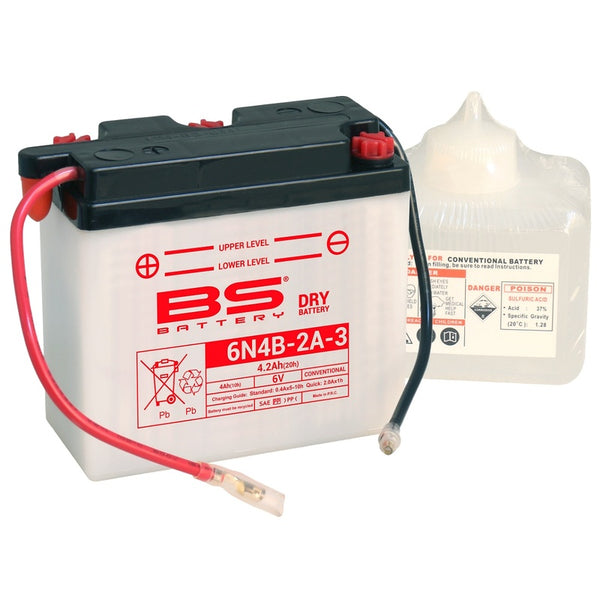 BS Batterie Konventionelle Batterie mit Säurepaket - 6N4B-2A-3 