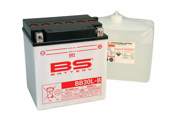 BS Batterie Hochleistungsbatterie mit Säurepaket - BB30L-B 