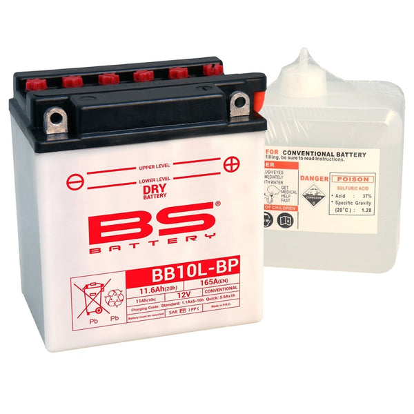 BS Batterie Hochleistungsbatterie mit Säurepaket - BB10L-BP 
