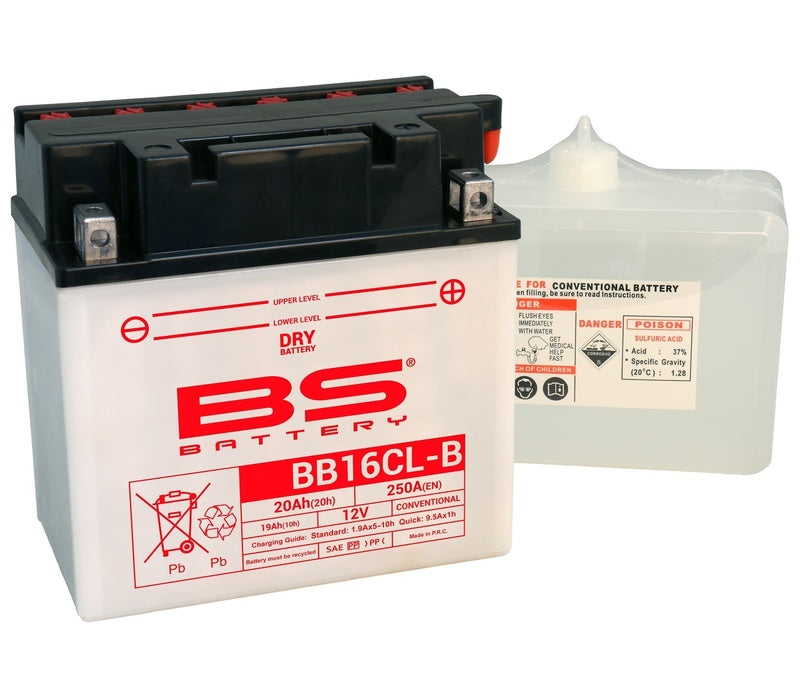 Batterie BS Batterie haute performance avec pack d'acide - BB16CL -B