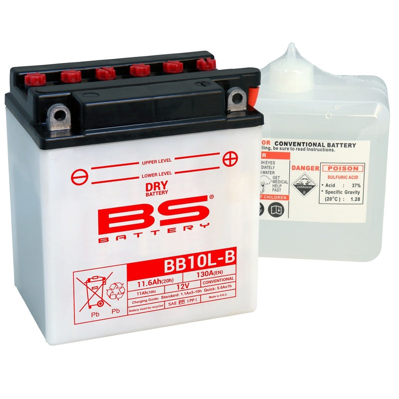 Batterie BS Batterie haute performance avec pack d'acide - BB10L -B