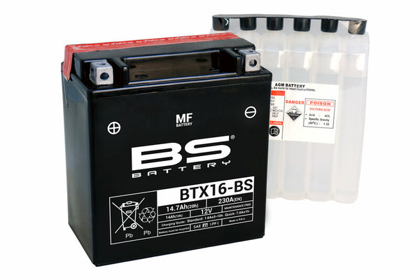 BS Batterie wartungsfreies Batterie mit Säurepaket - BTX16-BS 