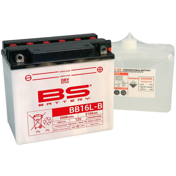 BS Battery Hochleistungsbatterie mit Säurepaket - BB16L-B 