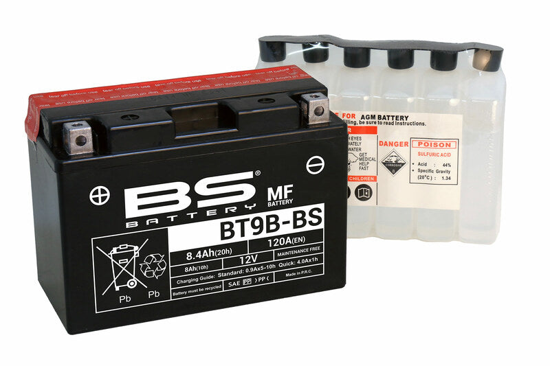 BS -Batterie Batterie Wartungsfrei mit Säurepaket - BT9B -B