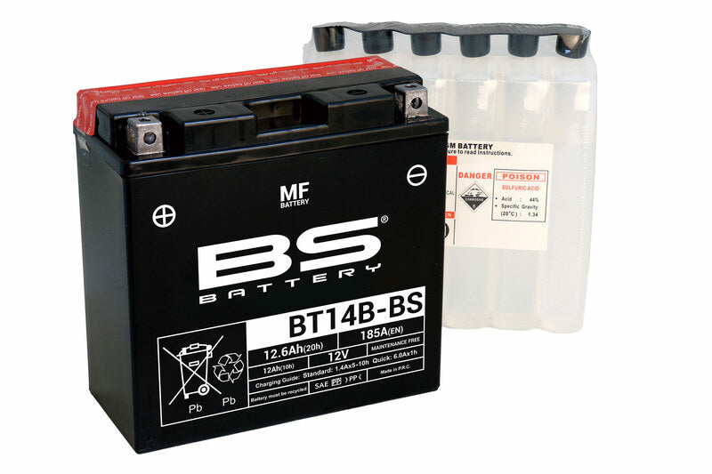 Entretien de la batterie de la batterie BS Gratuit avec pack acide - BT14B -B