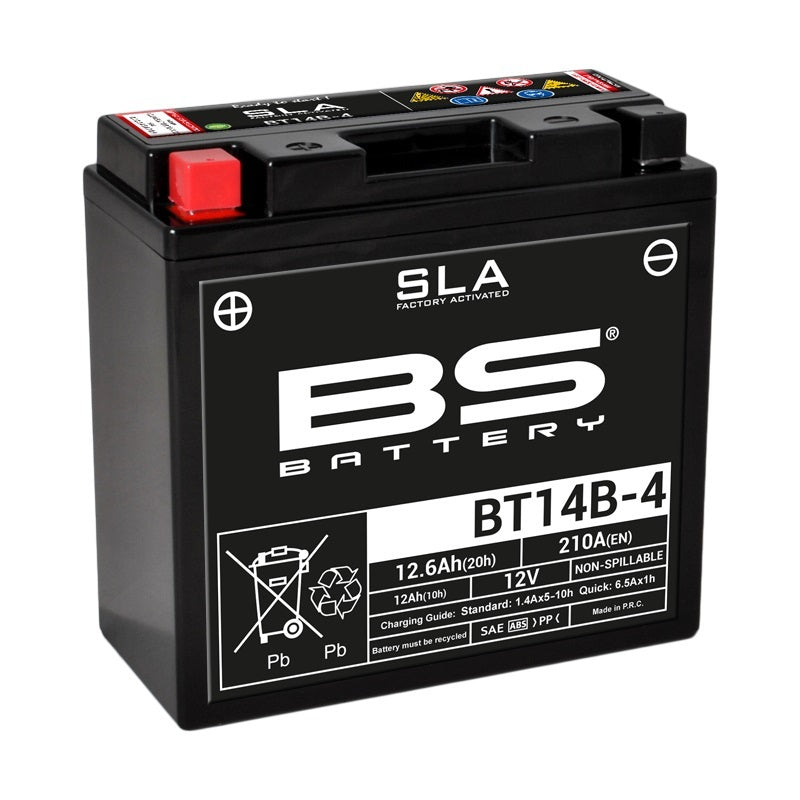 BS Battery SLA Battery Maintenance Free Factory Activated - BT14B -4