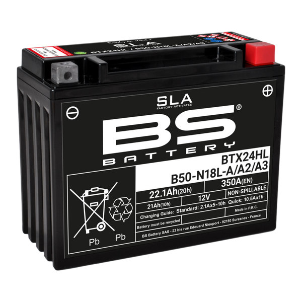 BS Batterie SLA-Batterie Wartungsfrei Fabrikaktiviert - BTX24HL/B50-N18L-A/A2/A3 