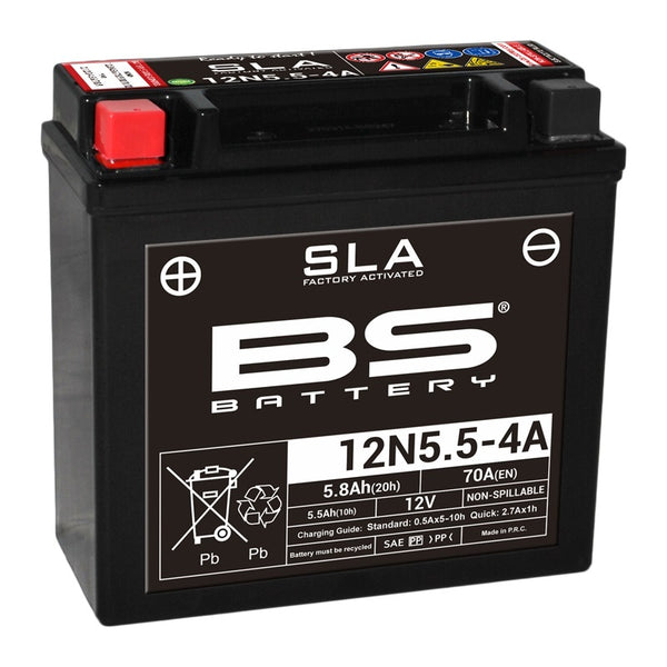 BS Battery SLA Battery Maintenance -Free Factory Activated -12N5.5-4A/4B