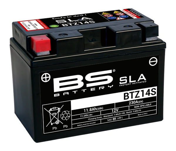 BS Batterie SLA-Batterie wartungsfrei werkseitig aktiviert - BTZ14S 
