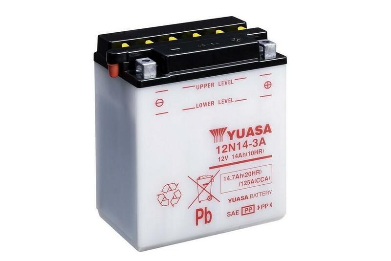 Yuasa conventionele batterij zonder zure pakketten - 12N14-3A