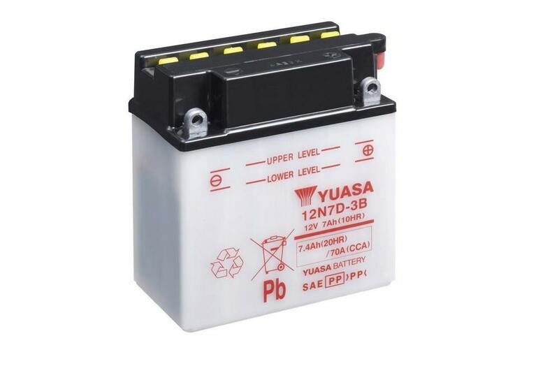 Yuasa -Batterie konventionell ohne Säurepaket - 12n7d 3b