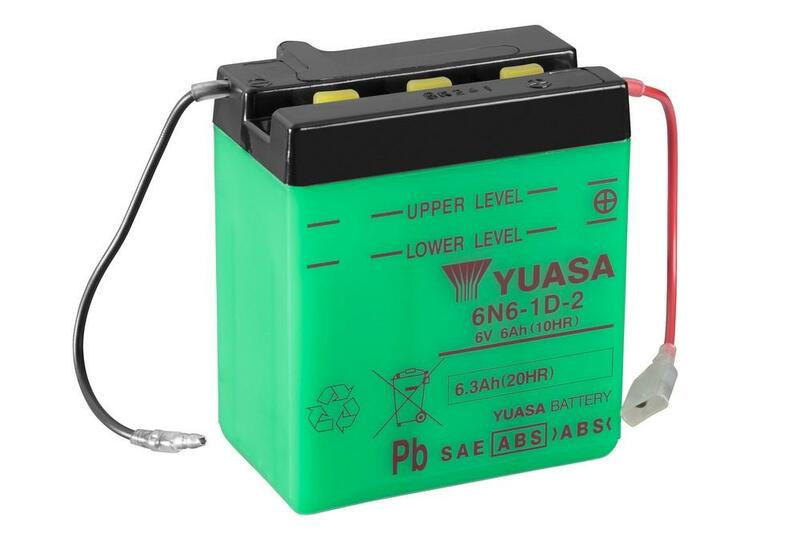 Yuasa-Batterie konventionell ohne Säurepack-6N6-1D-2