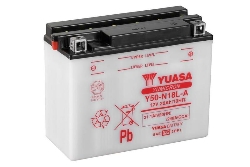 Yuasa-batterij conventioneel zonder zuur pack-y50 n18l-a