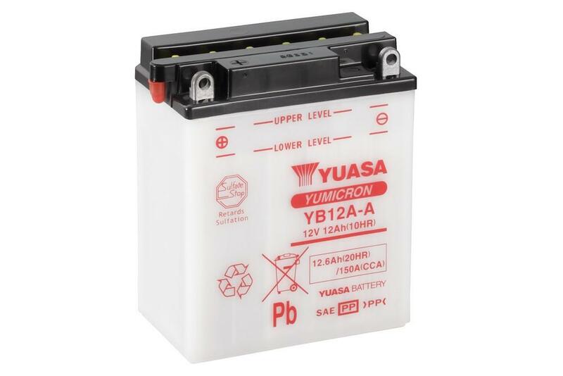 Yuasa -batterij conventioneel zonder zuurpakket - YB12a -a