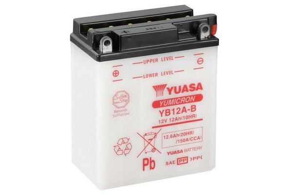 Yuasa conventionele batterij zonder zuurpakketten - YB12a -B