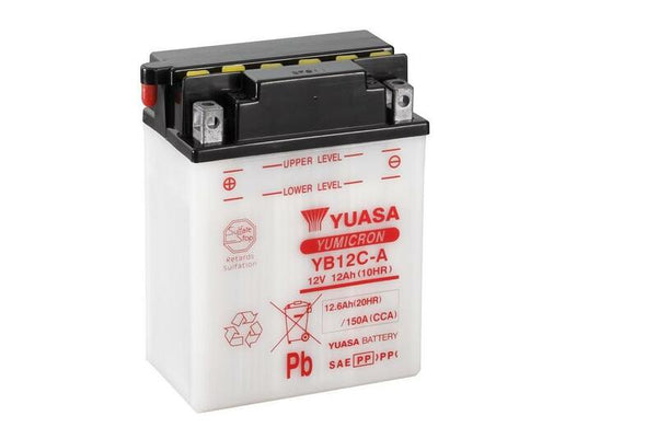 Yuasa conventionele batterij zonder zuurpakketten - YB12C -A