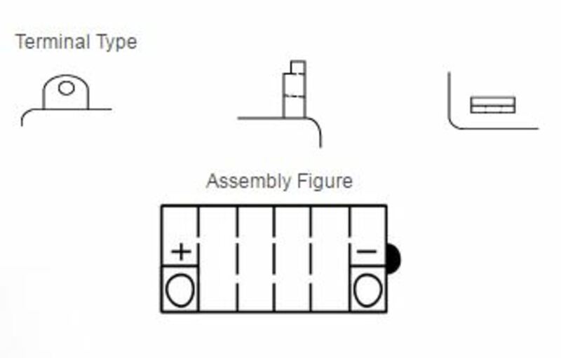 Yuasa herkömmliche Batterie ohne Säurepackungen - YB16 -B