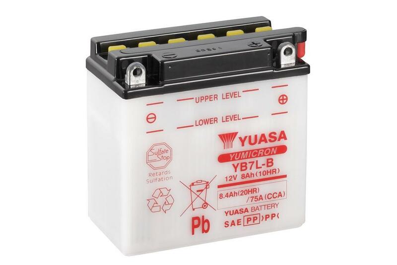 Yuasa -batterij conventioneel zonder zuurpakket - YB7L -B