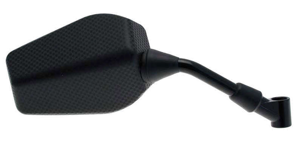 V PARTS F1 Rectangular Right Mirror Universal M8/125 - Carbon (1pc) E692D 