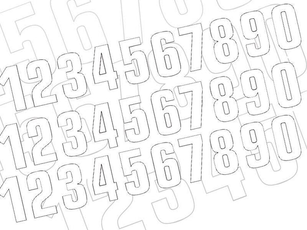 Numéro de course Blackbird 9 16x7,5 cm blanc 5048/10/9