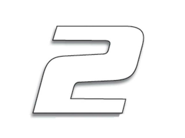 Blackbird Race numéro 2 20x25cm blanc 5049/10/2