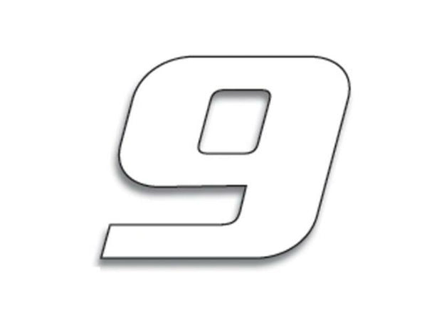 Blackbird Race numéro 9 20x25cm blanc 5049/10/9