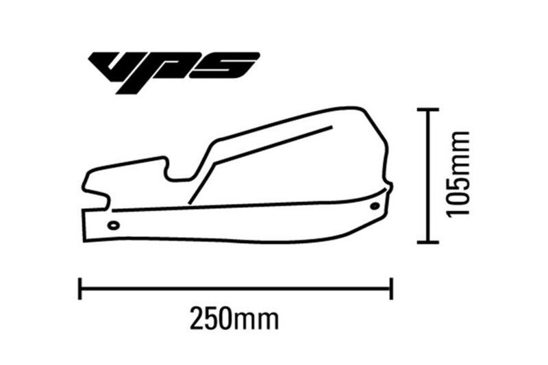 Barkbusters VPS MX Hand Guard Set Universal Mount Black VPS-007-01-BK