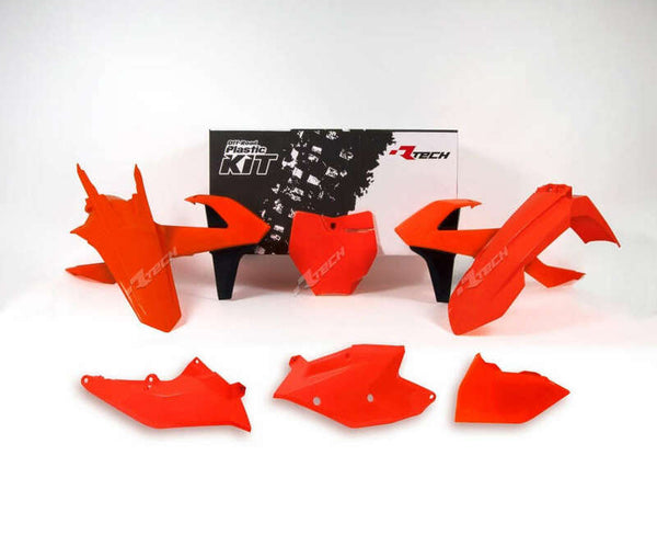 Racetech Plastic Kit-Neon Orange / Black KTM R-Kitktm-AN0-516