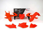 Racetech Plastic Kit-Neon Orange/Black KTM R-Kitktm-AN0-516