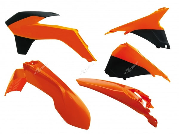 Racetech Plastic Kit OEM-kleur (2014) Orange/Black KTM ExC/EXC-F 125 en + R-Kitktm-OEM-415