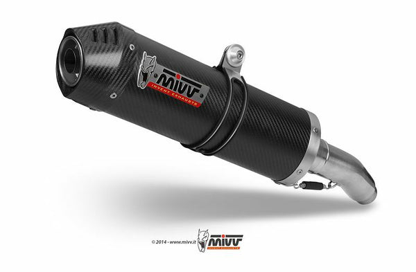 Mivv ovale Capuplé à double slip-slip-on en carbone honda xl1000 varadero 00.73.h.036.lec