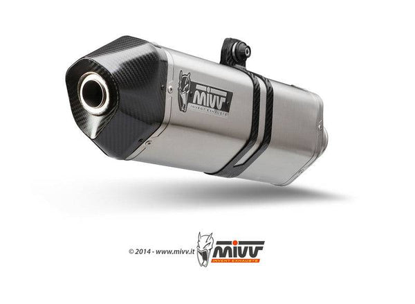 MIVV Speed ​​Edge Inoxydled / Carbon End Cap Slip-On Suzuki DL650 V-Strom 00.73.S.038.lrx