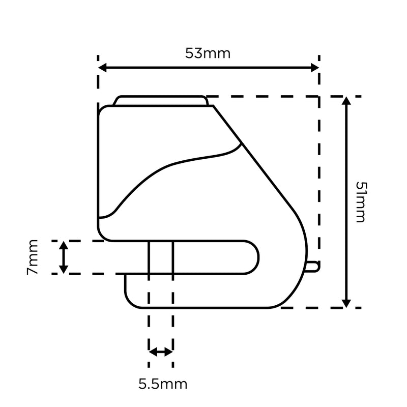 Oxford XD5 Disc Lock - 5mm Gelb/Schwarz LK205