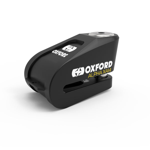 Oxford XA14 Lock de frein à disque d'alarme - Ø14 mm en acier inoxydable noir