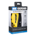 Oxford Screamer 7 Disc Lock - Ø7mm geel/zwart LK290